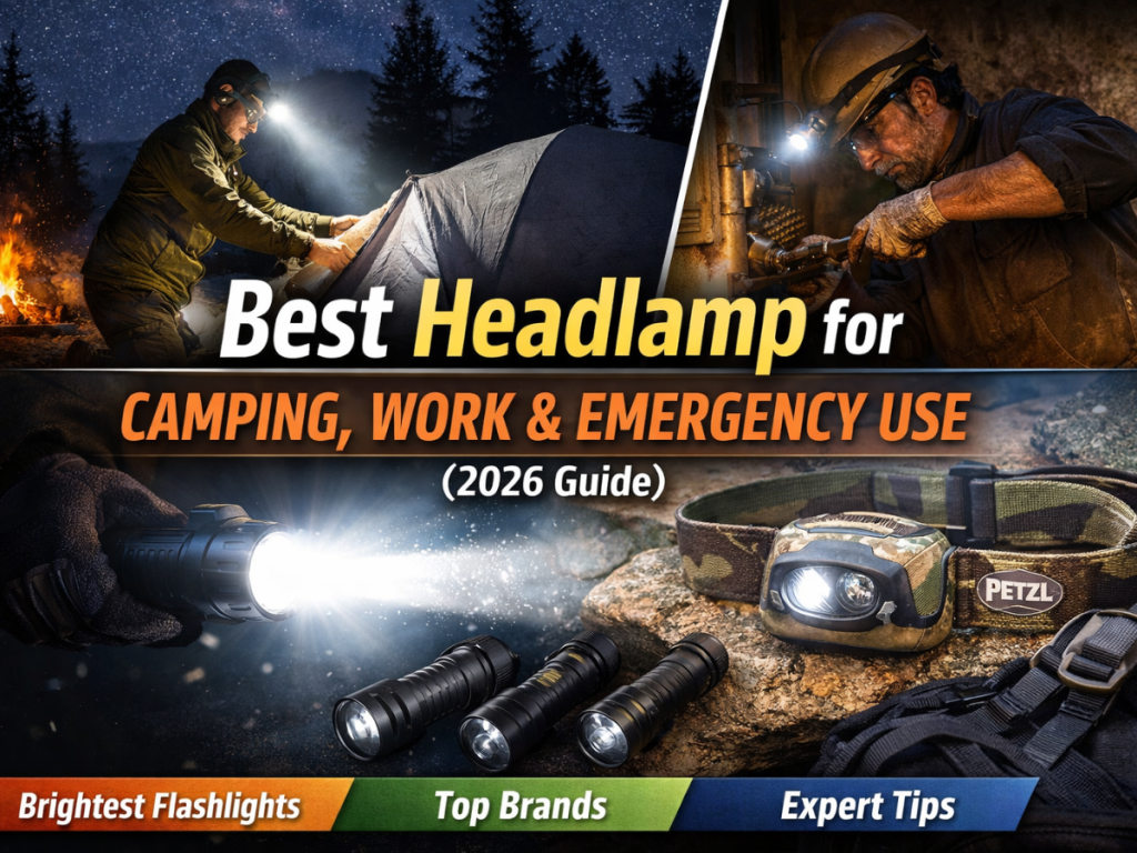 Best Headlamp for Camping, Work & Emergency Use (2026 Guide to Choosing the Right One) Looking for the best headlamp or brightest flashlight?