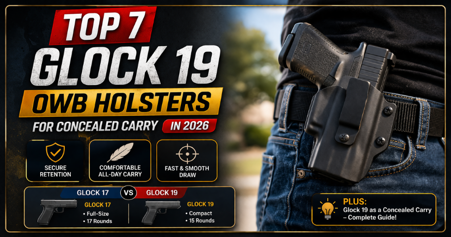 Top 7 Glock 19 OWB Holsters for Concealed Carry in 2026 Discover the best Glock 19 OWB holster