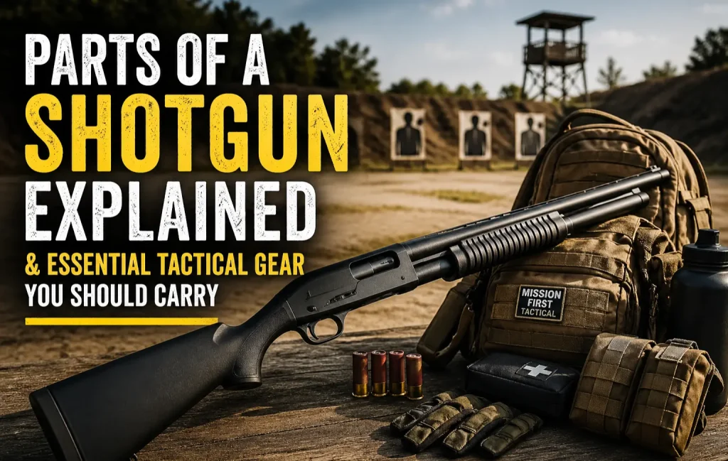 Parts of a shotgun explained for beginners and the essential tactical gear you should carry