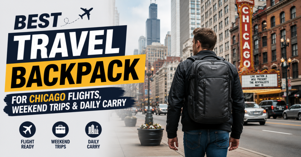 Best Travel Backpack for Chicago Flights, Weekend Trips & Daily Carry Best Travel Backpack for Chicago Flights, Weekend Trips & Daily Carry (2026)