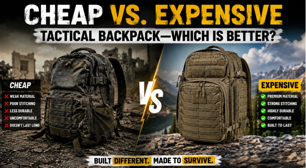 Cheap vs. Expensive Tactical Backpack—Which is better? Cheap vs. Expensive Tactical Backpack – Let's explore Which One Is Better for Durability & Survival