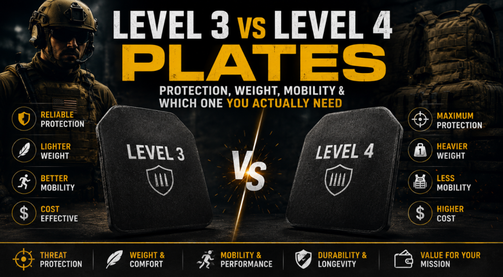 Level 3 vs Level 4 Plates: Protection, Weight, Mobility & Which One You Actually Need Level 3 vs Level 4 Plates: Protection, Weight & Mobility