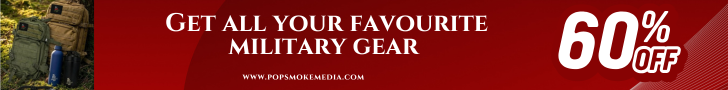 Get all your favourite military gear up to 60% off (728 x 90 px)